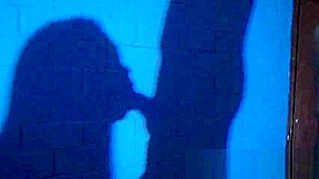 Messy Blowjob playing with the shadows and the mirror