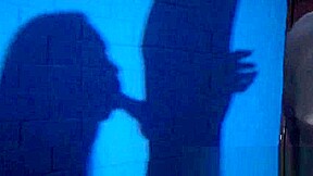 Messy Blowjob playing with the shadows and the mirror