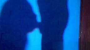 Messy Blowjob playing with the shadows and the mirror