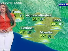 Mexican TV presenter and her sexy crotch