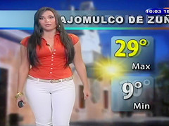 Mexican TV presenter and her sexy crotch
