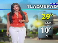 Mexican TV presenter and her sexy crotch
