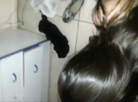 Mexican teen 18 sucks and facefucked by big American cock