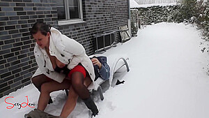 Milf Take A Fuck In The Snow With Her Neigbour