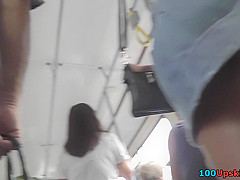 Mini skirt can't hide cool ass in upskirt thong video