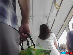 Mini skirt can't hide cool ass in upskirt thong video