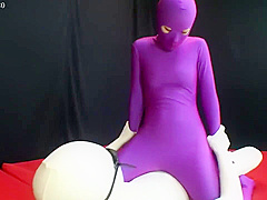 Miraidouga - Zentai Chioff Meeting Two Players Play For