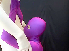 Miraidouga - Zentai Chioff Meeting Two Players Play For