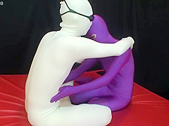 Miraidouga - Zentai Chioff Meeting Two Players Play For