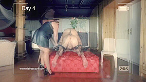 Mistress April - Dominatrix Three Slaves With One Whip Part One