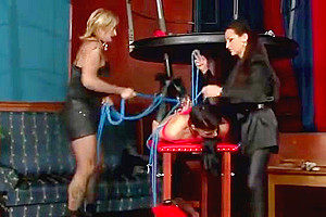 Mistress uses sissy to master whore