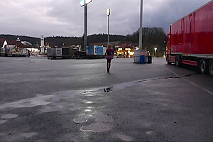 Monique - As A Bimbo Doll At A Parking Lot