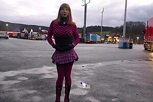 Monique - As A Bimbo Doll At A Parking Lot