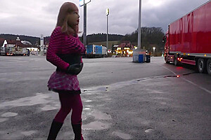 Monique - As A Bimbo Doll At A Parking Lot