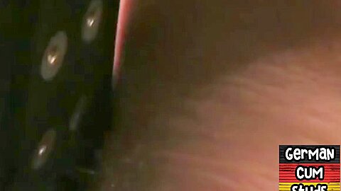 Mouthjizzed German masked bottom gangbanged in sling