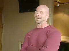 Muscle gay bound with cumshot
