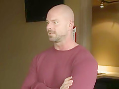 Muscle gay bound with cumshot