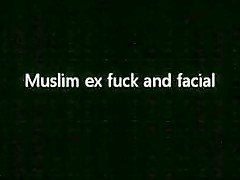 Muslim girl has doggystyle and missionary sex ending with a facial