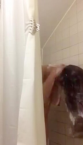 My Chinese girlfriend in another shower 2