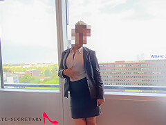 My Private Secretary Risky Hotel Room Window Fuck In The Business Meeting Break
