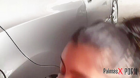 My Whore Stepmother Gives Me A Great Blowjob In The Parking Lot