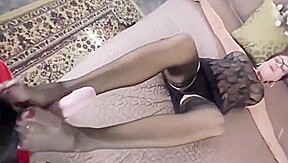 My fakemoms nylon stockings legjob