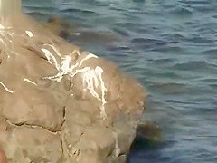 NUDIST COUPLES ON BEACH