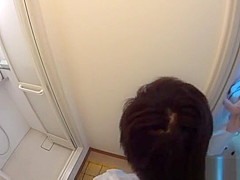 Nasty Asian nurse gets amateur stand fucking