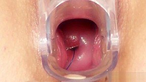 Natural tits doctor gaping with cumshot