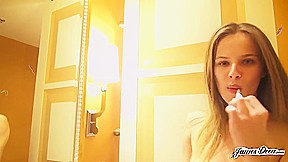 Naughty babe, Jillian Janson and her guy, James Deen are having anal sex, in the bed