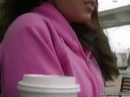 Naughty brunette teen 18+ masturbates