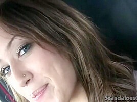 Naughty brunette teen 18+ masturbates