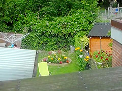 Neighbour naked sunbathing
