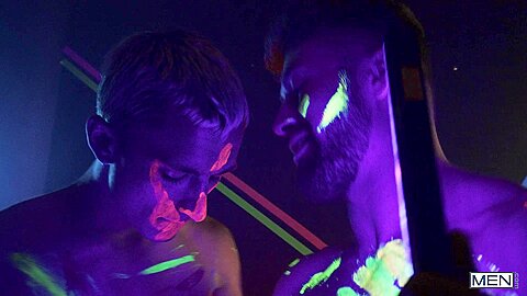 Neon Dreams Cum True Scene Poster on men with Theo Brady, Olivier Robert