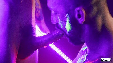 Neon Dreams Cum True Scene Poster on men with Theo Brady, Olivier Robert