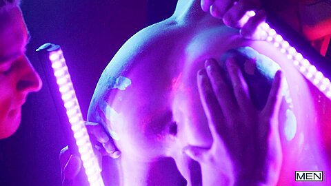 Neon Dreams Cum True Scene Poster on men with Theo Brady, Olivier Robert