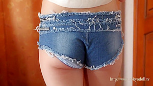 Nice Cute Slim teen 18+ Girl Glasha At Home