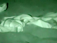 Night vision camera caught this sex