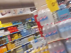 No Bra No Panties In Local Supermarket # My New Pink Rose Butt Plug # Risky Flashing In Public Place
