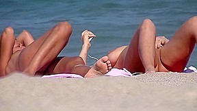 Nudist friens at the beach