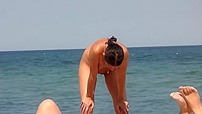 Nudist friens at the beach