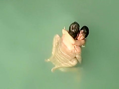 Nudist sex in the water