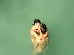 Nudist sex in the water