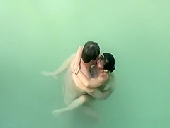 Nudist sex in the water