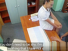 Nurse fucks stud while doctor is out