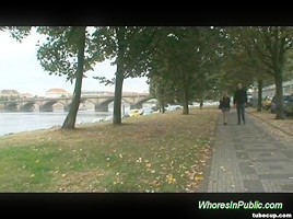 Nymph rides boner on park bench