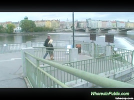 Nymph rides boner on park bench