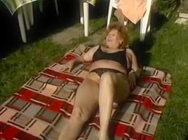 Older Mature Takes on Two Cock