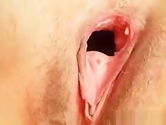 Older amateur Lady Regina toys meaty haired piss hole