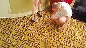 Olivia kicking in heels